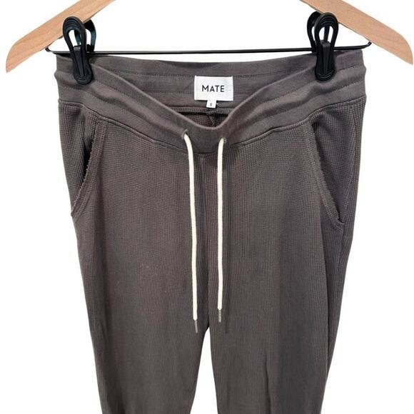 MATE the Label Organic Thermal Waffle Jogger Pant Charcoal S - Picture 3 of 10